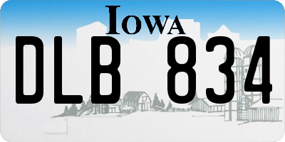 IA license plate DLB834