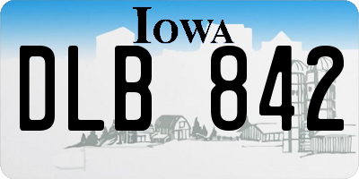 IA license plate DLB842