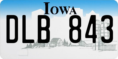 IA license plate DLB843