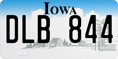 IA license plate DLB844