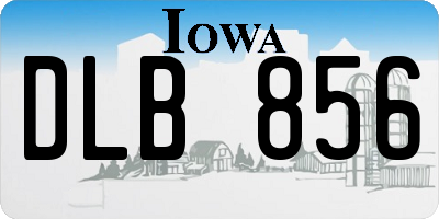 IA license plate DLB856