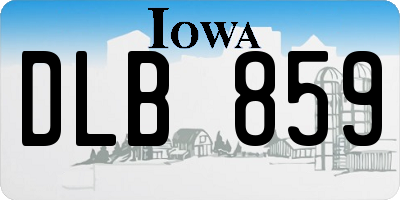 IA license plate DLB859
