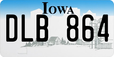 IA license plate DLB864