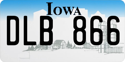 IA license plate DLB866
