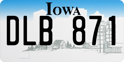 IA license plate DLB871