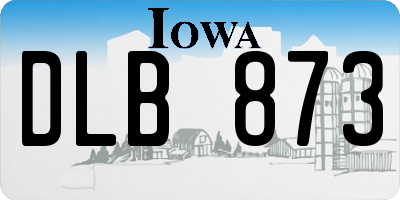 IA license plate DLB873
