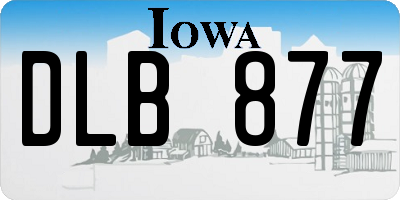 IA license plate DLB877