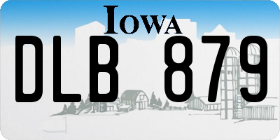 IA license plate DLB879