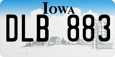 IA license plate DLB883