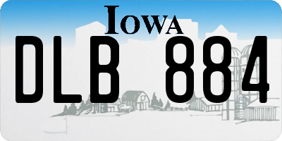 IA license plate DLB884