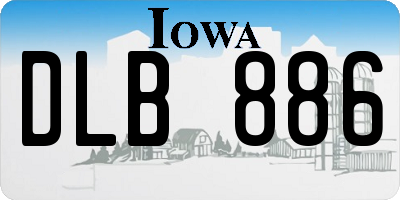 IA license plate DLB886