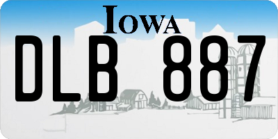 IA license plate DLB887