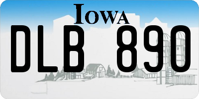 IA license plate DLB890