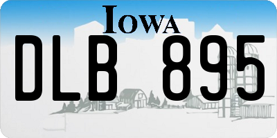 IA license plate DLB895