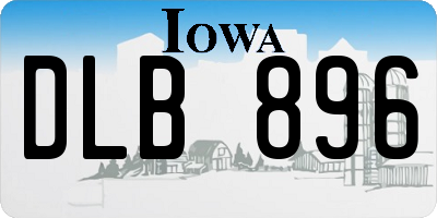 IA license plate DLB896