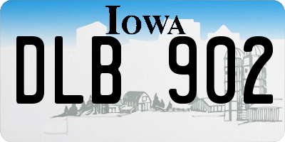 IA license plate DLB902