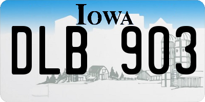 IA license plate DLB903
