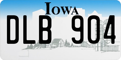 IA license plate DLB904