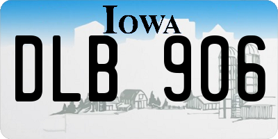 IA license plate DLB906
