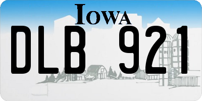 IA license plate DLB921