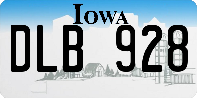 IA license plate DLB928