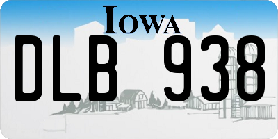 IA license plate DLB938