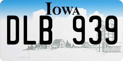 IA license plate DLB939