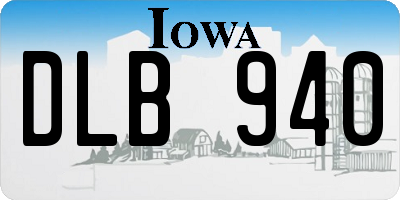 IA license plate DLB940
