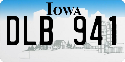 IA license plate DLB941