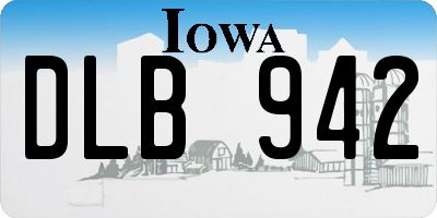 IA license plate DLB942
