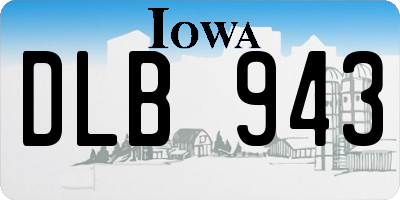 IA license plate DLB943