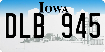 IA license plate DLB945