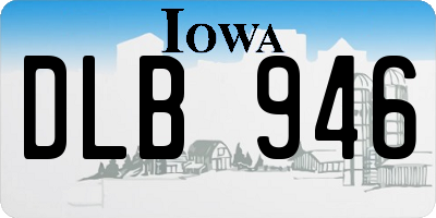 IA license plate DLB946