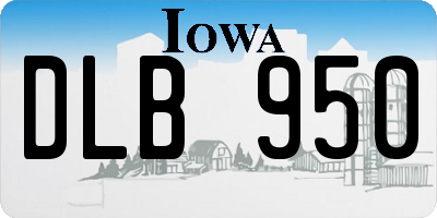 IA license plate DLB950