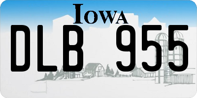 IA license plate DLB955