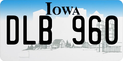 IA license plate DLB960