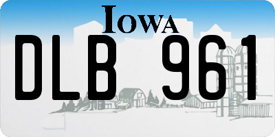 IA license plate DLB961