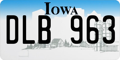 IA license plate DLB963