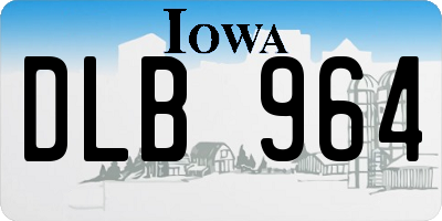 IA license plate DLB964