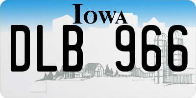 IA license plate DLB966