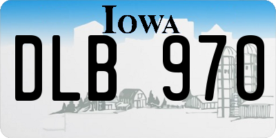 IA license plate DLB970