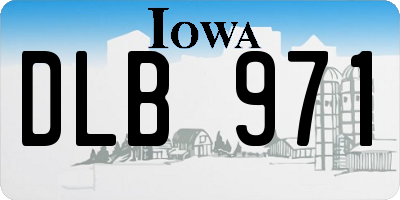 IA license plate DLB971