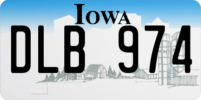 IA license plate DLB974