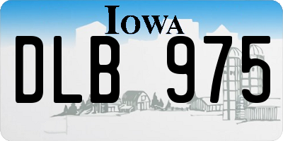IA license plate DLB975
