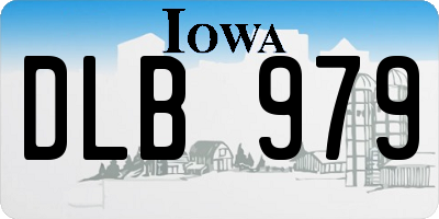 IA license plate DLB979