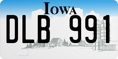 IA license plate DLB991
