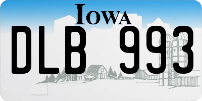 IA license plate DLB993