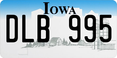 IA license plate DLB995
