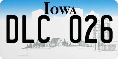 IA license plate DLC026