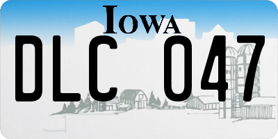 IA license plate DLC047